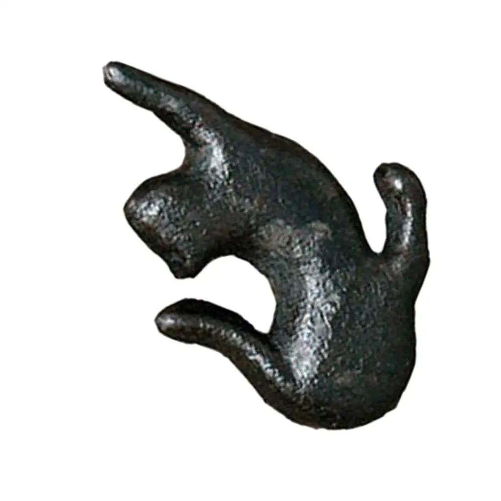 Iron Cat Design Door Handle Knob Cupboard Drawer Pull Vintage Style for Cabinets and Dressers in Bedroom