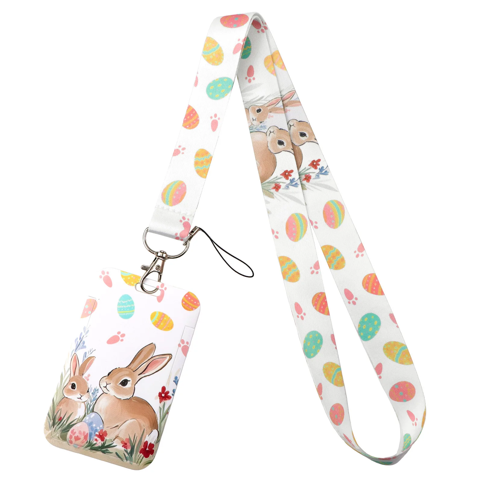 

Rabbit Cartoon Cute Animals Lanyards for Key Neck Strap For Card Badge Gym Keychain Accessories Halloween Decoration Funny Gifts