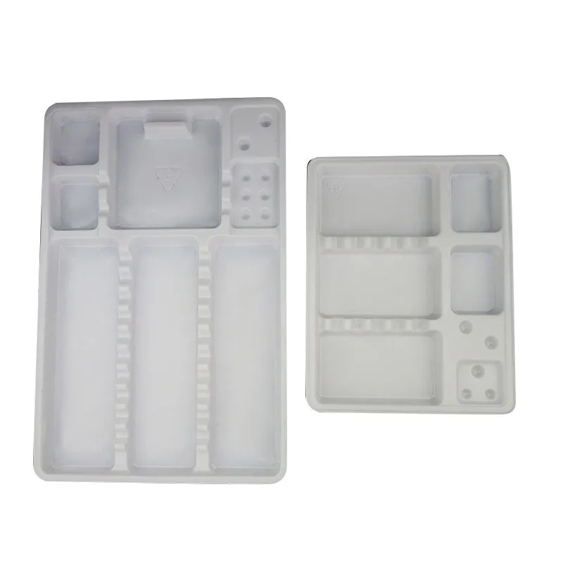50pcs Dental Disposable Plastic Instrument Tray Segregated Placed Holder Box Dentist Instruments Appliances Consumable