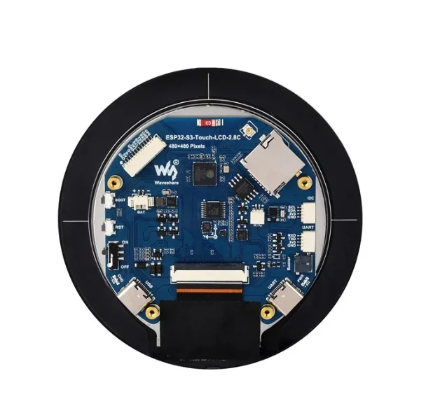 waveshare-esp32-s3-Ecran-lcd-ips-rond-de-28-pouces-480x480-avec-option-tactile-capteur-qmi8658-mic-sd-audio-mp3-hmi-pour-arduino