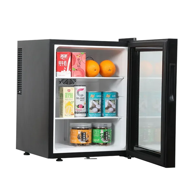 40L foam door mini refrigerator hotel room silent no noise with lock light thermoelectric small refrigerator