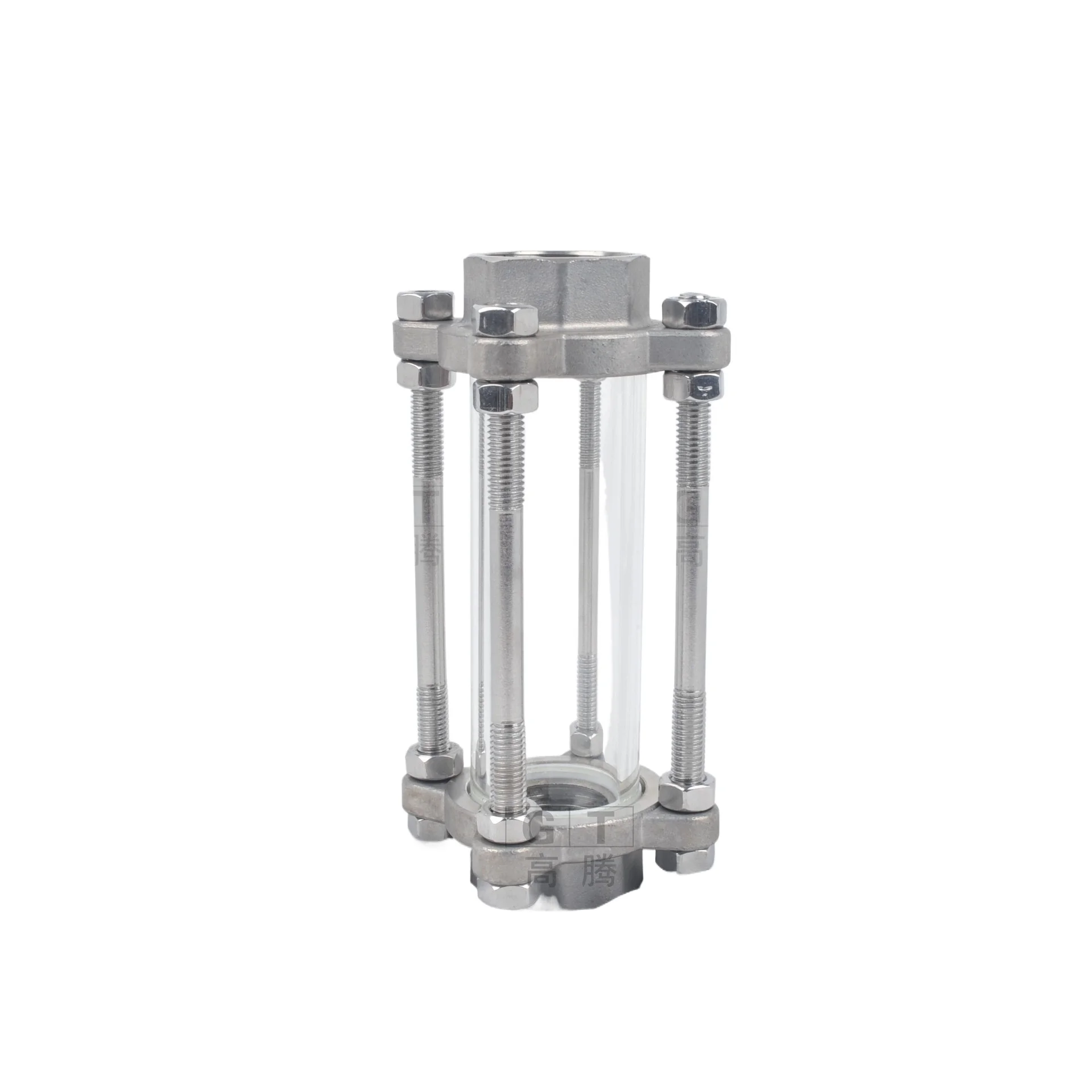 Stainless Steel Tubular Sight Glass,Threaded / Flange Type Pipe Sight Glass,Glass Tube Viewport for Industrial Pipeline Observat