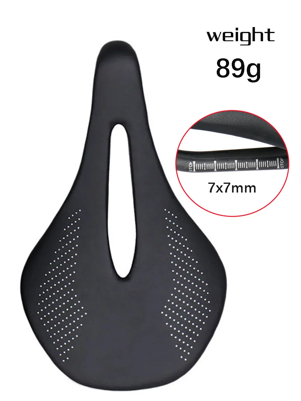 ELITA ONE MTB/Rennrad-Sattel 240 x 143 mm, Carbon-Schienen, 7 x 7 mm, Fahrradsitz, superleicht, 90 g
