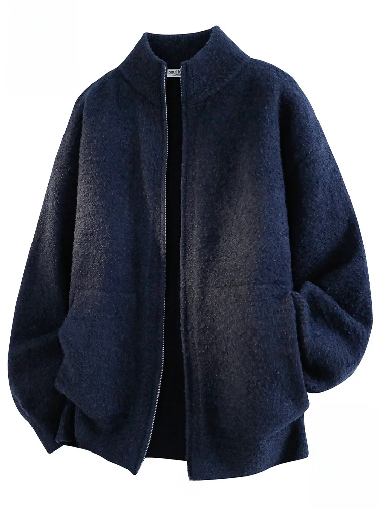 

Мужской теплый вязаный свитер Paul Frank с высоким воротником, свободного кроя, из мягкой смесовой ткани, осенняя новинка, с длинными рукавами