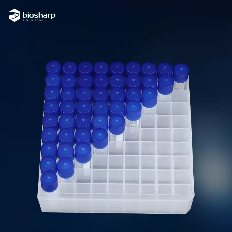 Biosharp Plastic Freezing/Cell Freezing Tube Box 2ml-50well 5ml-36well Ultra-low Temperature Liquid Nitrogen Laboratory Box