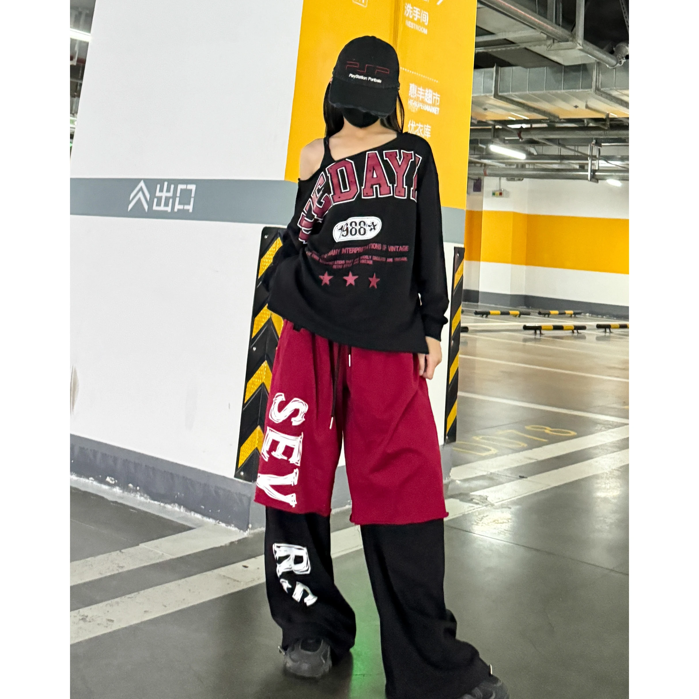 

2025 New Loose Kpop Outfits For Girls Group Jazz Dance Performance Costumes Children Street Dance Wear Hip Hop Clothes DQS21323