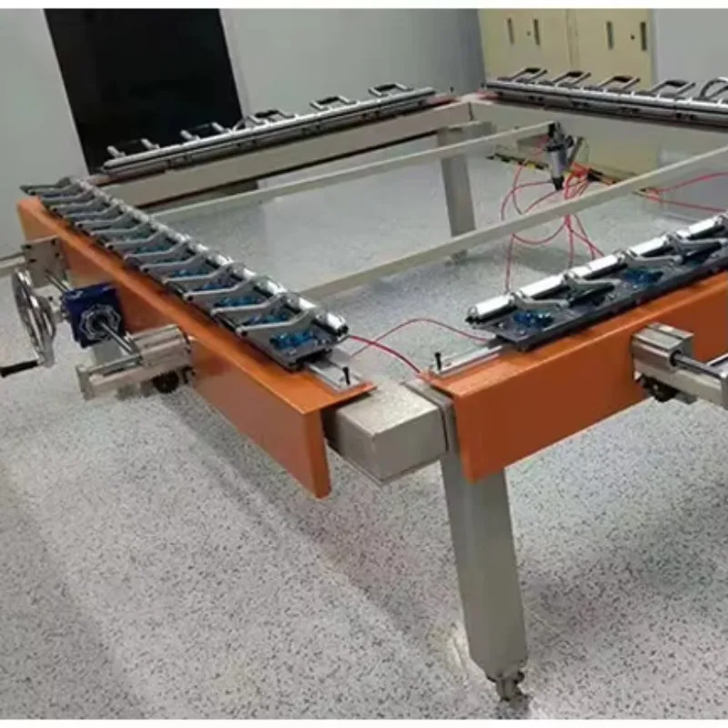 

【Best-selling】Double Clamp Mechanical Mesh Screen Stretching Machine For Silk Mesh Frame Tightening