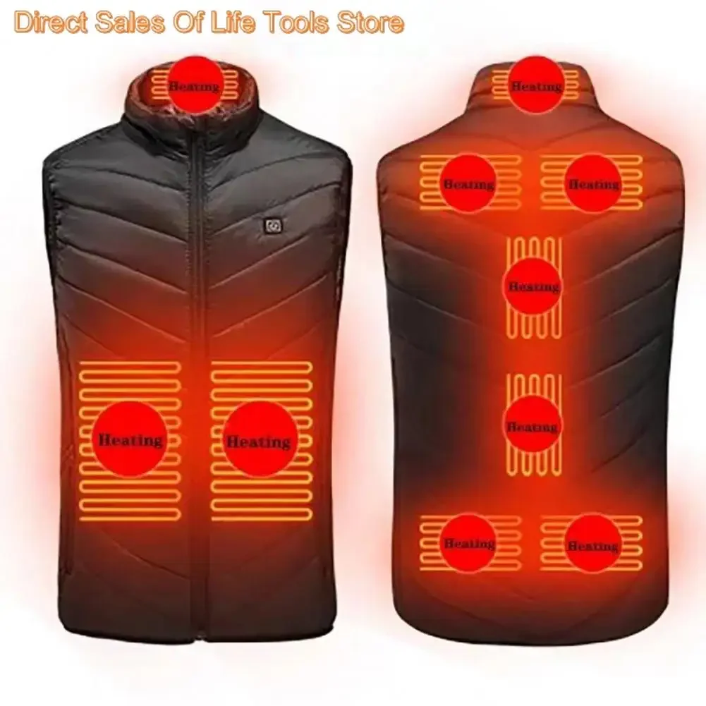 Heated Vest Zones Washable Electric Heated Jackets Men Women Sportswear Heated Coat Graphene Heat Coat USB Heating Jacket