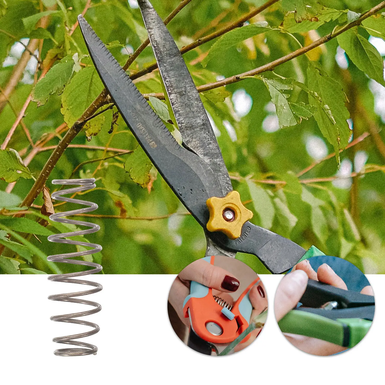 

10 шт. сменных пружин для секаторов из нержавеющей стали, пружины для садовых ножниц, надежный аксессуар для обрезки веток