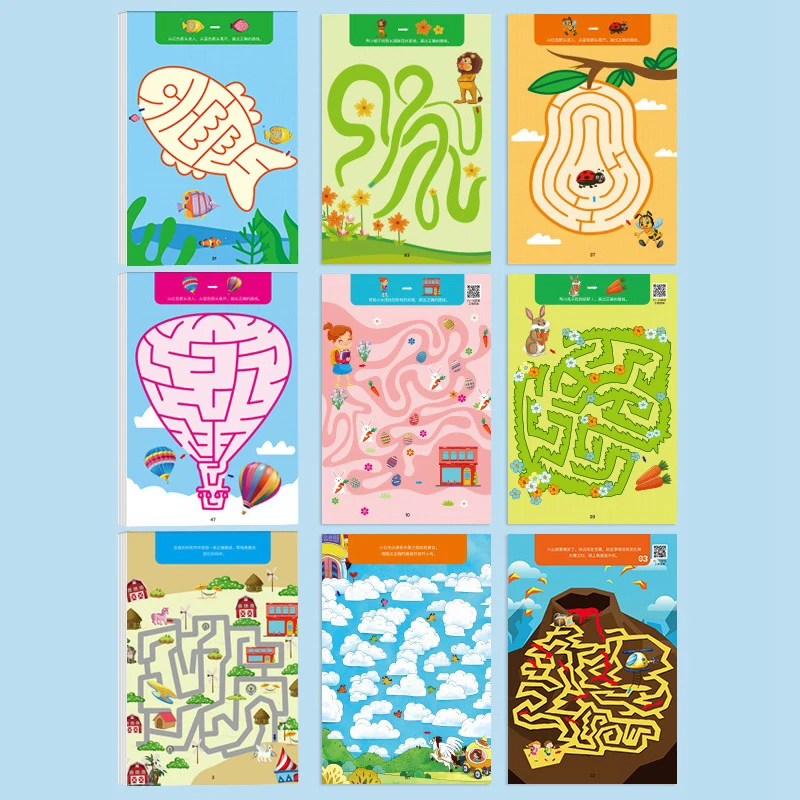 Pen Control Training Tracing Workbook Magical Montessori Cards Reusable Practice Copybook for Kids Education Book 64 Pages