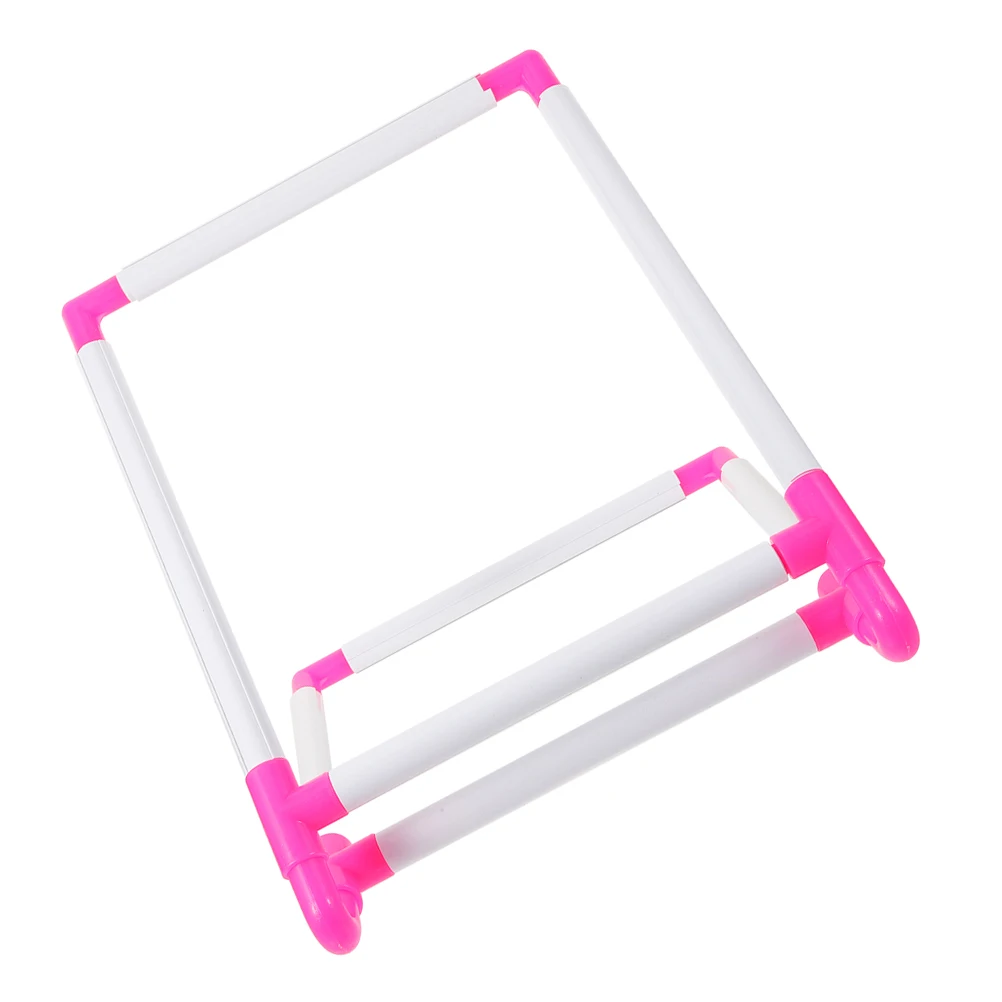 

PVC Embroidery Hoop 25cmx35cmx30cm Stable Support Large Size Cross Stitch Hands Free Sewing Frame Tabletop Stand Plastic Holder