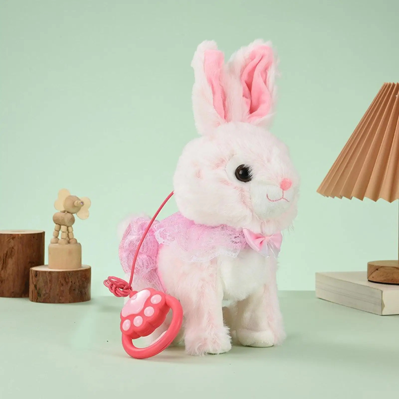 Interactive Easter Bunny Plush Toy with Sound and Motion Cute Rabbit for Kids Toddler Nursery Decor Birthday Party Gift
