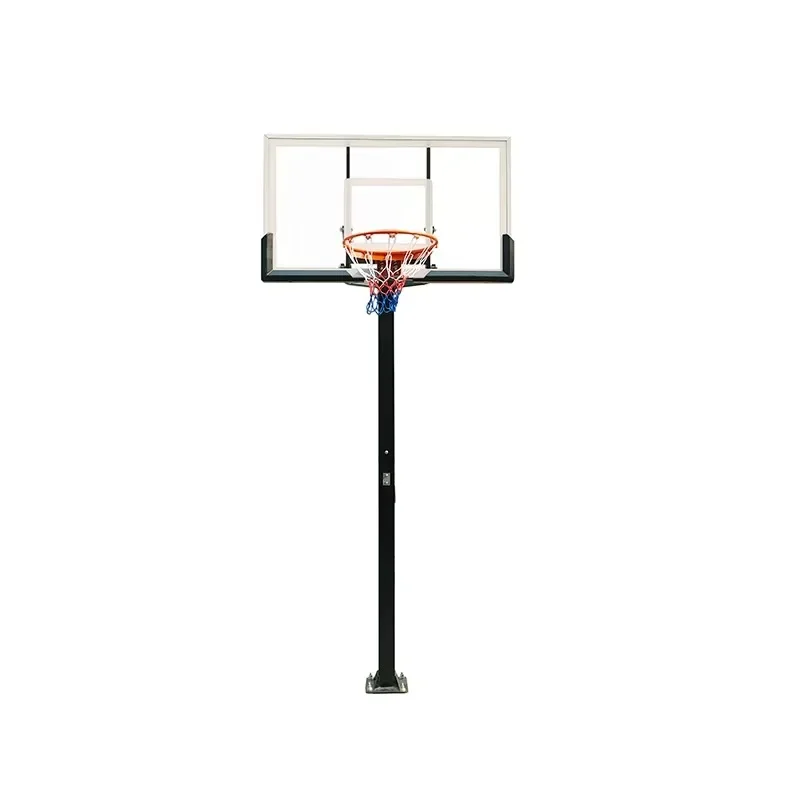 Adjustable Outdoor Basketball Goals System Metal Stable Structure Ideal For Adults Training And Competitive Basketball Games