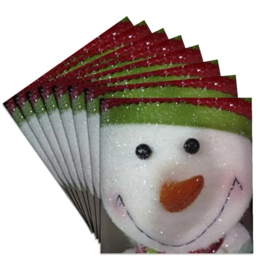 

CST_7903_4 Набор из 8 керамических подставок под кружки «Счастливый снеговик»