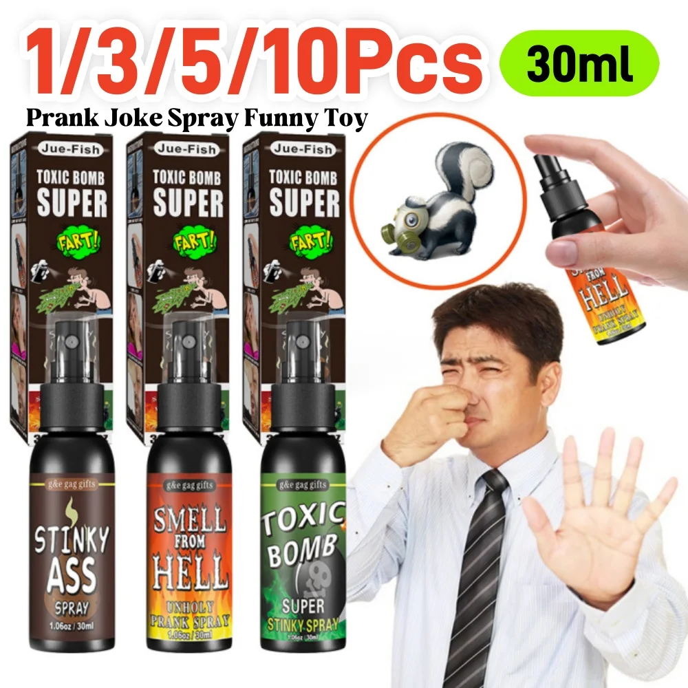 30ml Poop Spray Creative Liquid Fart Gag Prank Joke Spray Funny Halloween Prop Stink Bombs Extra Strong Smelly Stinky Gas Spray