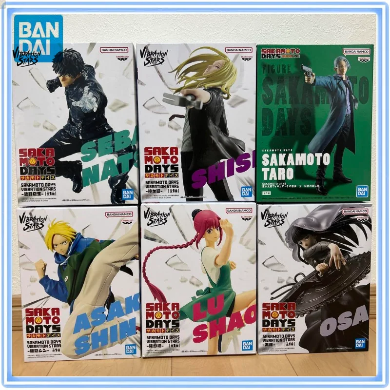 

Bandai Anime SAKAMOTO DAYS VIBRATION STARS Taro Sakamoto Asakura Shin Lu Shaotang Shishiba Action Figure Model