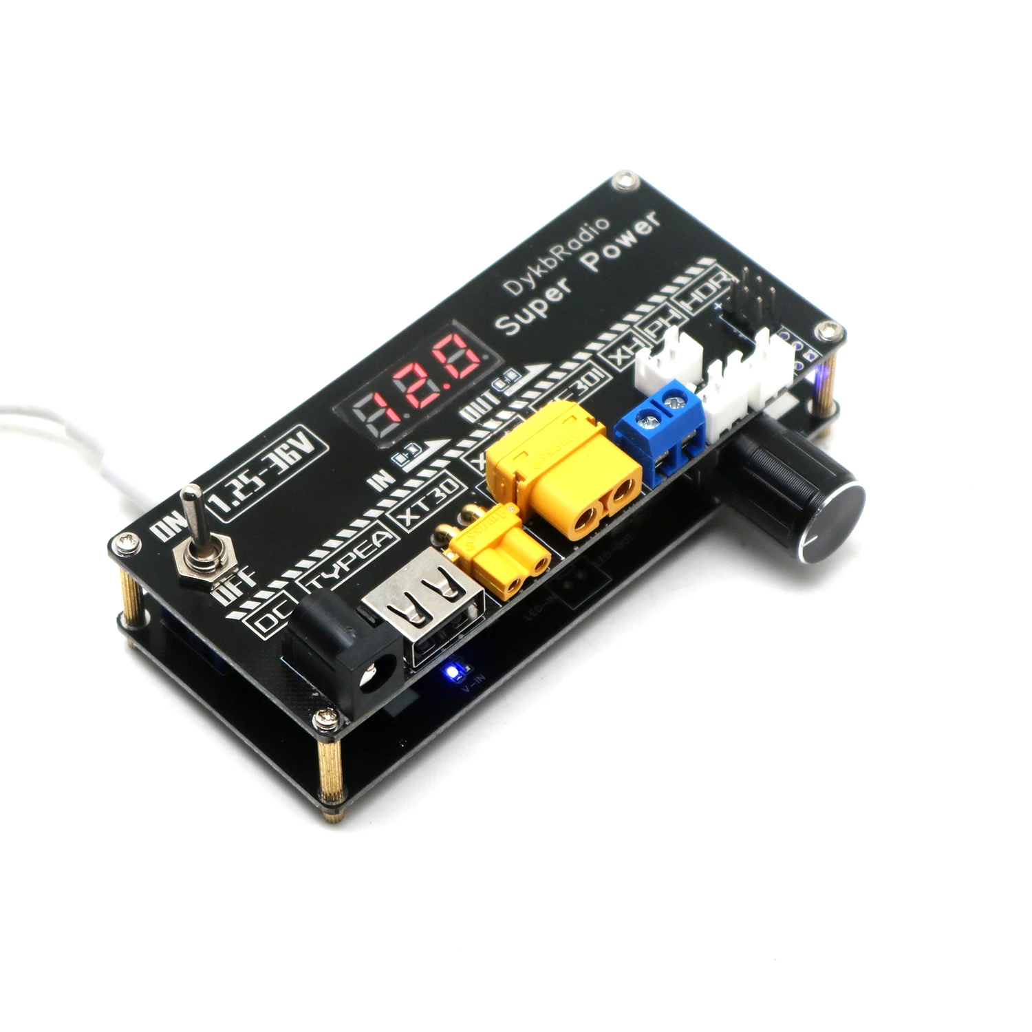 DC-DC Buck-Boost Converter Adjustable Regulated Power Supply TYPE-C PD TO 3.3V 5V 6V 9V 12V 15V 24V XT30 XT60 USB 2pin Voltmeter