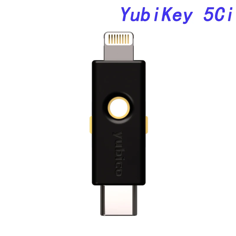 YubiKey 5Ci WebAuthn, FIDO2 CTAP1, FIDO2 CTAP2, uniwersalny współczynnik 2 (U2F), karta inteligentna (kompatybilny z PIV)