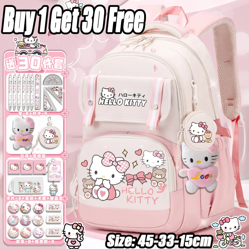 

Katy Cat's Adorable Backpack - Disney Collaboration 2025 New Model - School Backpack for Children Aged 8-12