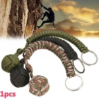 Delysia King  Outdoor parachute rope key fob with protective steel beads