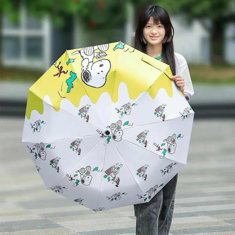 

Snoopy New Fully Automatic Umbrella A Must-Have for Women and Men In Summer Rain and Shine Dual Use Reinforce UV Protection