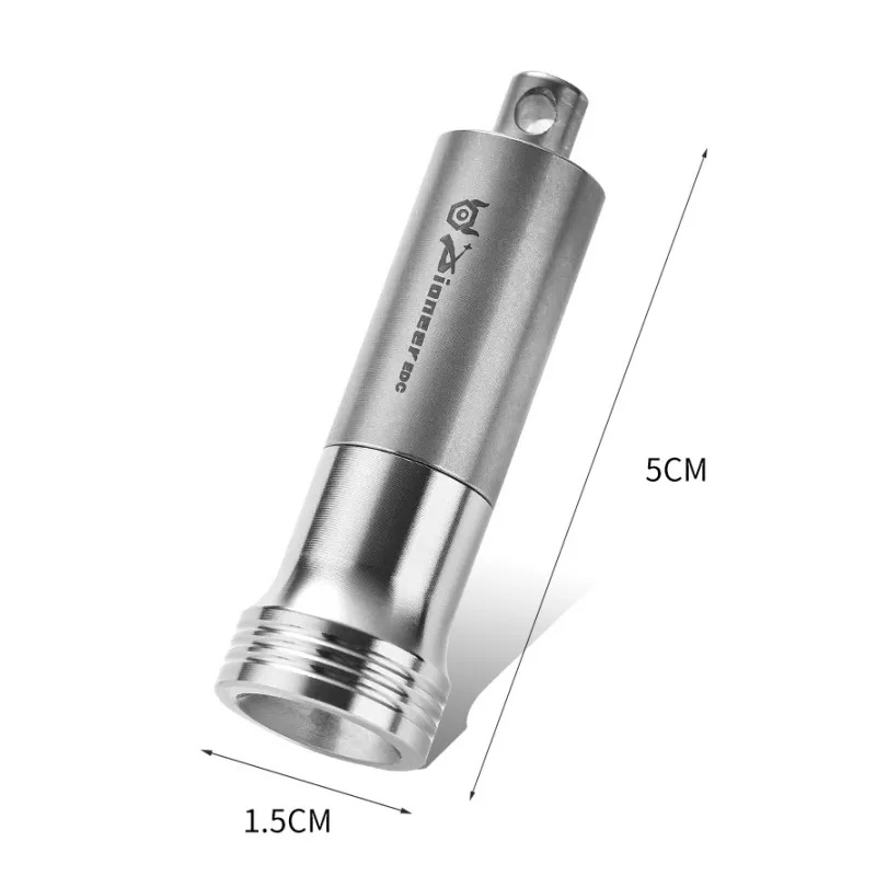 Emergency Waterproof Lamp with Necklace Titanium Alloy Mini LED Flashlight Portable 60LM Fixed Focus Camping Outdoor EDC Tool
