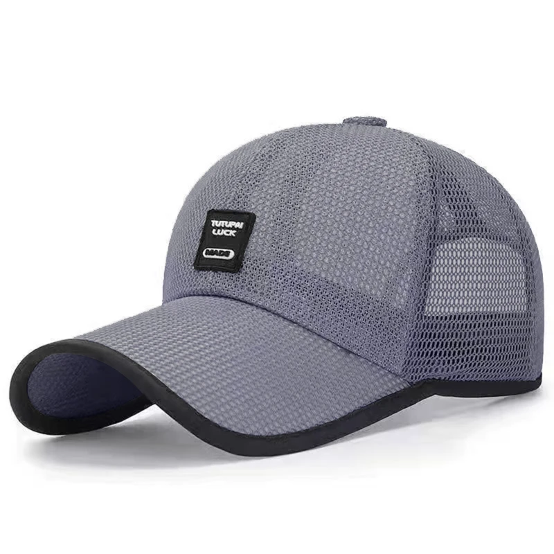 Visiere da uomo Berretti da baseball in rete Berretto con protezione solare Cappelli a rete per sport all'aria aperta per cappelli da uomo individualità traspirante maschile