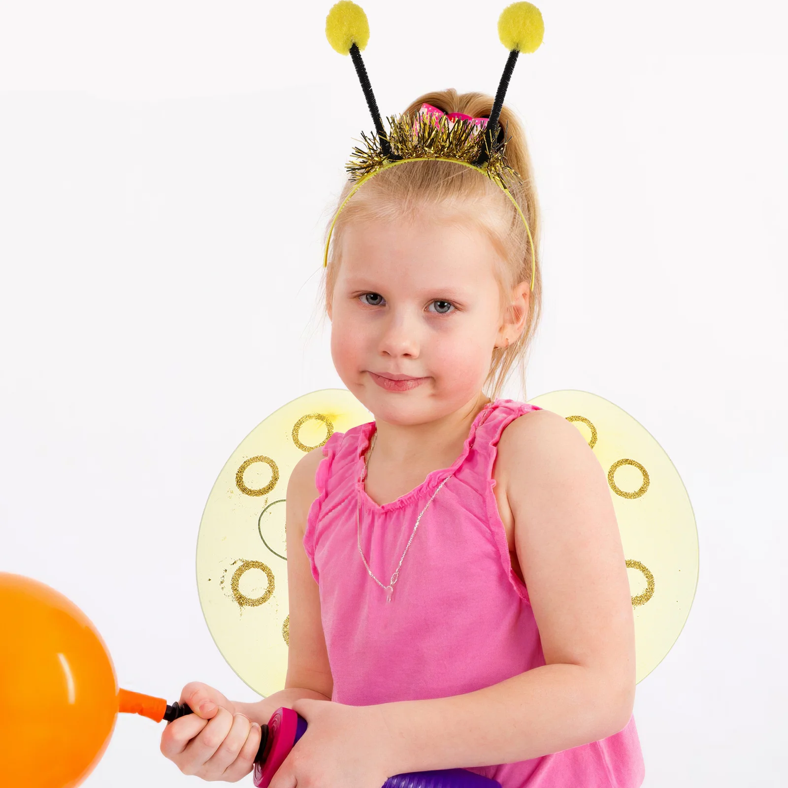 

1Set Ladybug Costume Wings Yellow Lightweight Foldable Kids Fairy Role Play Halloween Cosplay Accessories Ladybug Costume Wings