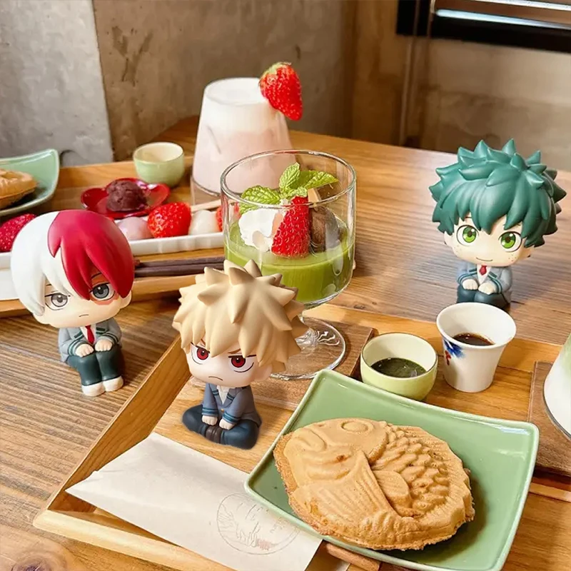 مجموعة شخصيات الحركة My Hero Academia - Midoriya Izuku Bakugo Katsuki & Todoroki Shoto ألعاب أنيمي القابلة للجمع للهدايا