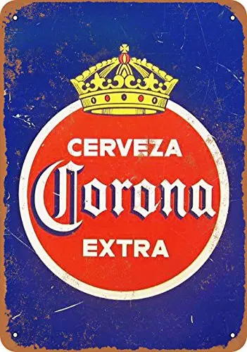 Letrero de Metal 1940 Corona Extra Cerveza, decoración de pared de aspecto Vintage para cafetería, Bar, Pub, decoración de Cerveza para el hogar, artesanías