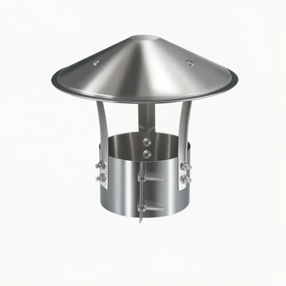Stainless Steel Chimney Rain Hood Windproof Vent Cover Outdoor Flue Guard For Stove Fireplace Pipe Exhaust Equipment