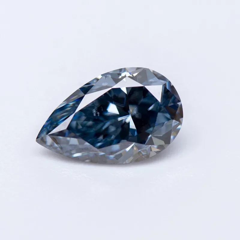 

L-Moissanite Lab Diamond Gray Color Pear Cut Lab Grown Gemstone For Diy Charms Advanced Jewelry Ring Earring With Certificate