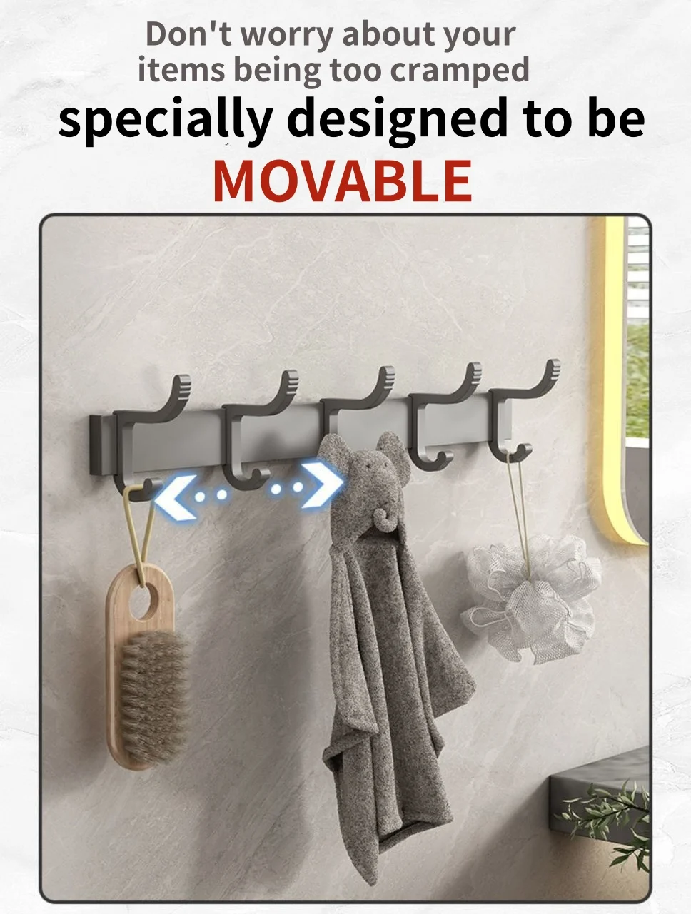 Hot Selling Hotel Bathroom Accessories Shower Corner Storage Shelf Bath Rack Wall Mounted Double Foldable Towel Bars