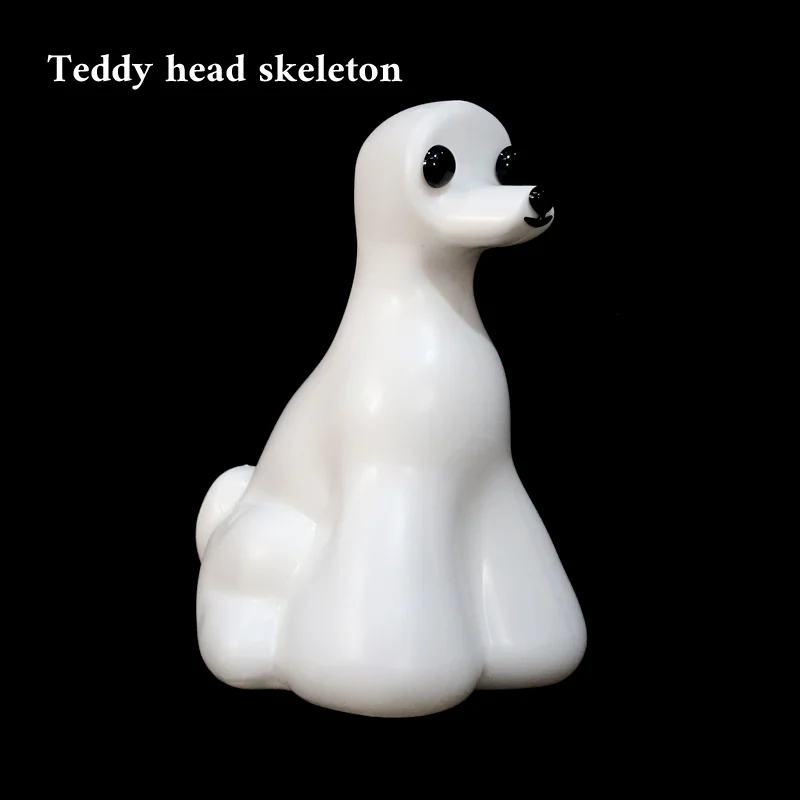Crane Brand Pet Simulation Hair Grooming Fake Dog Head Model Practice Dog Standard Teddy Head Skeleton Model Dog Head Fake Hair