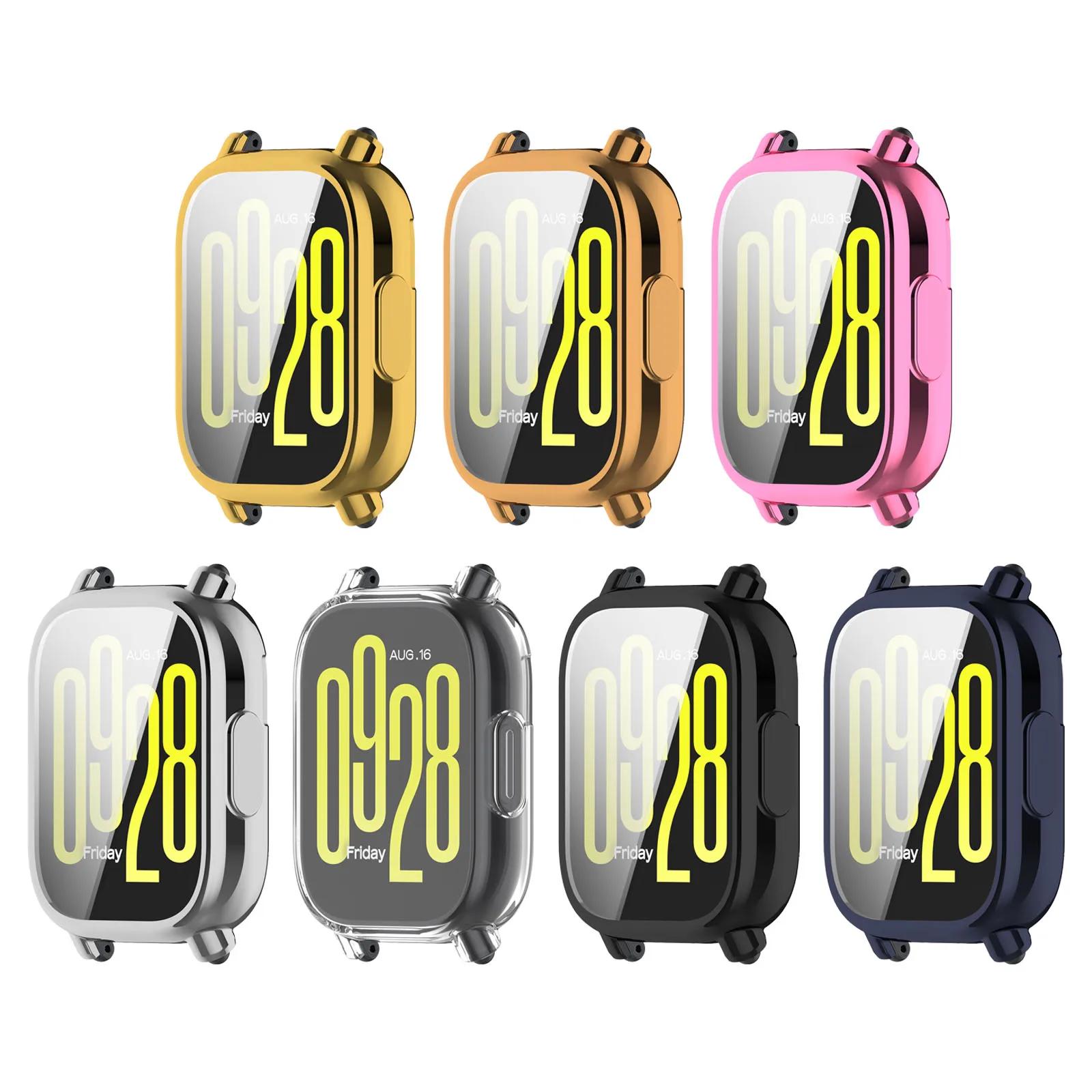 Funda protectora de pantalla para Xiaomi Redmi Watch 5 Active/Lite, cubierta facial de TPU suave, accesorios de parachoques protectores completos