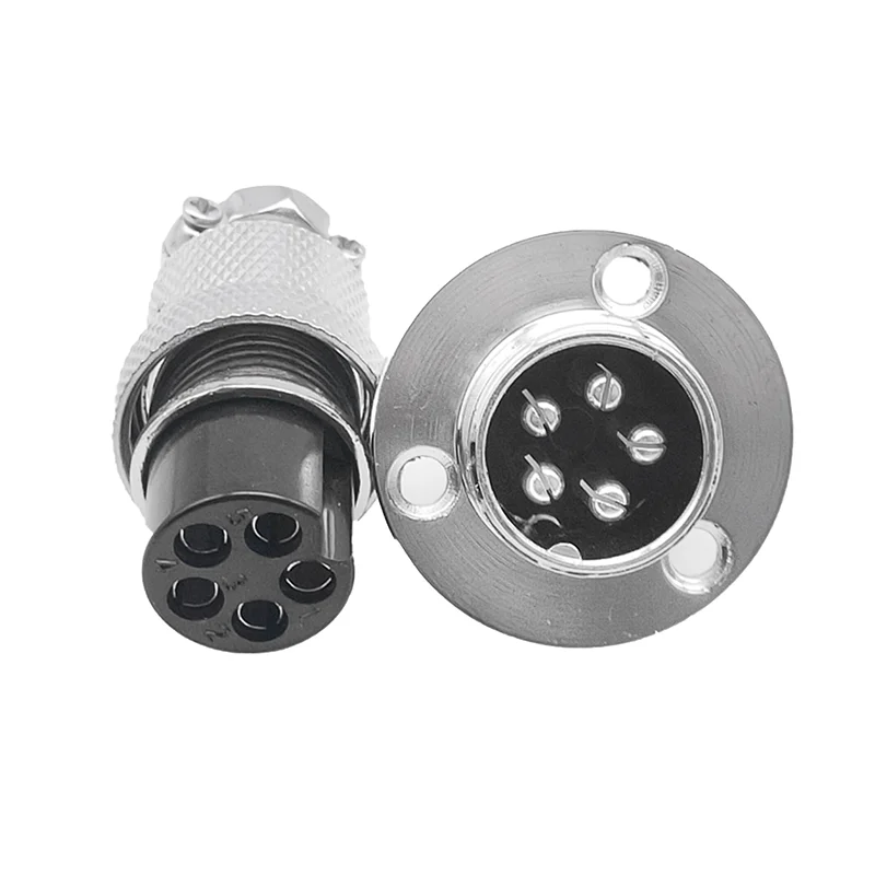 GX12/16/20 Flange Type Connectors Copper 2/3/4/5/6/7/8/9/10/12/14Core15 Pin Male&Female Aviation Plug &Socket