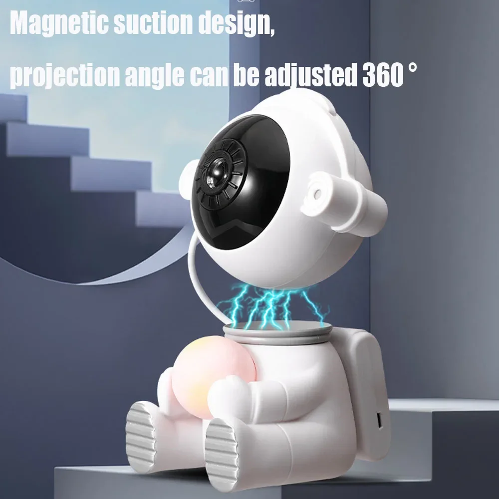 回転するカラフルなLEDランプ,宇宙飛行士,銀河,スタープロジェクター,星空の常夜灯,USB, 6 in 1,新しいコレクション