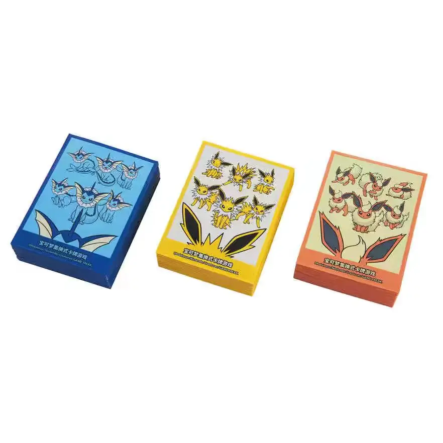 64Pcs/set PTCG Pokemon DIY Anime Card Sleeve Trading Card Protector Board Game Vaporeon Jolteon Flareon Card Sleeve No Wave 8