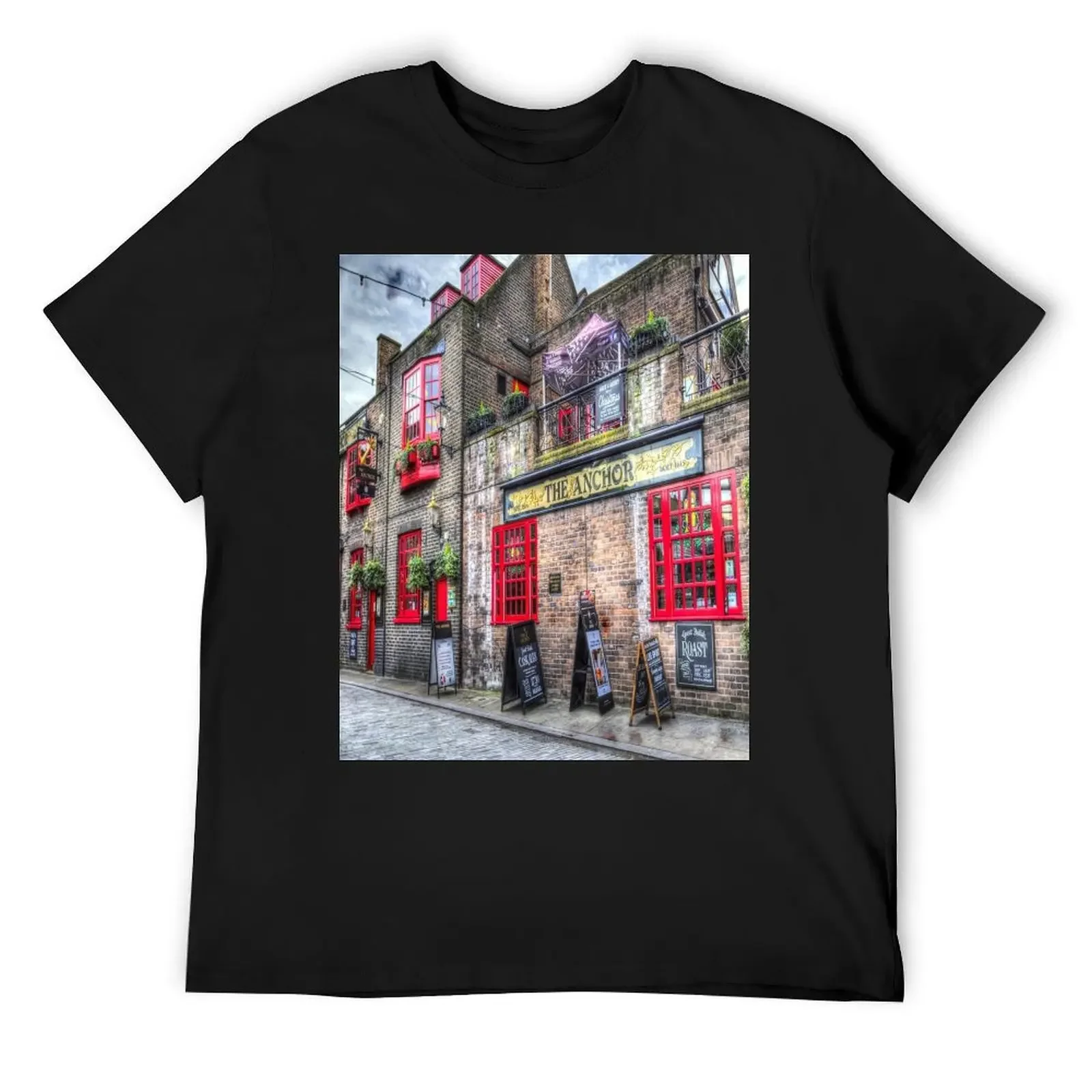 The Anchor Pub London T-Shirt cute tops plus size clothes anime t shirts vintage clothes t shirt men