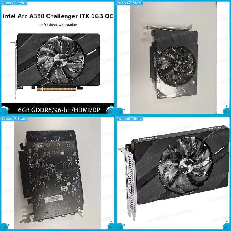 For Intel Arc A380 6GB GPU Graphics Card GDDR6 96-bit PCI-E 4.0 HDMI DP 8pin Support 500W PSU