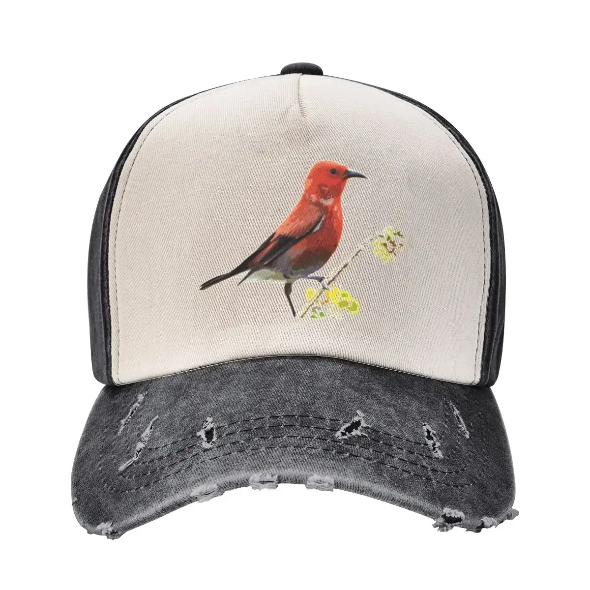 ‘Apapane, a Hawaiian Honeycreeper Cowboy Hat Sunscreen fishing hat hiking hat For Men Women's