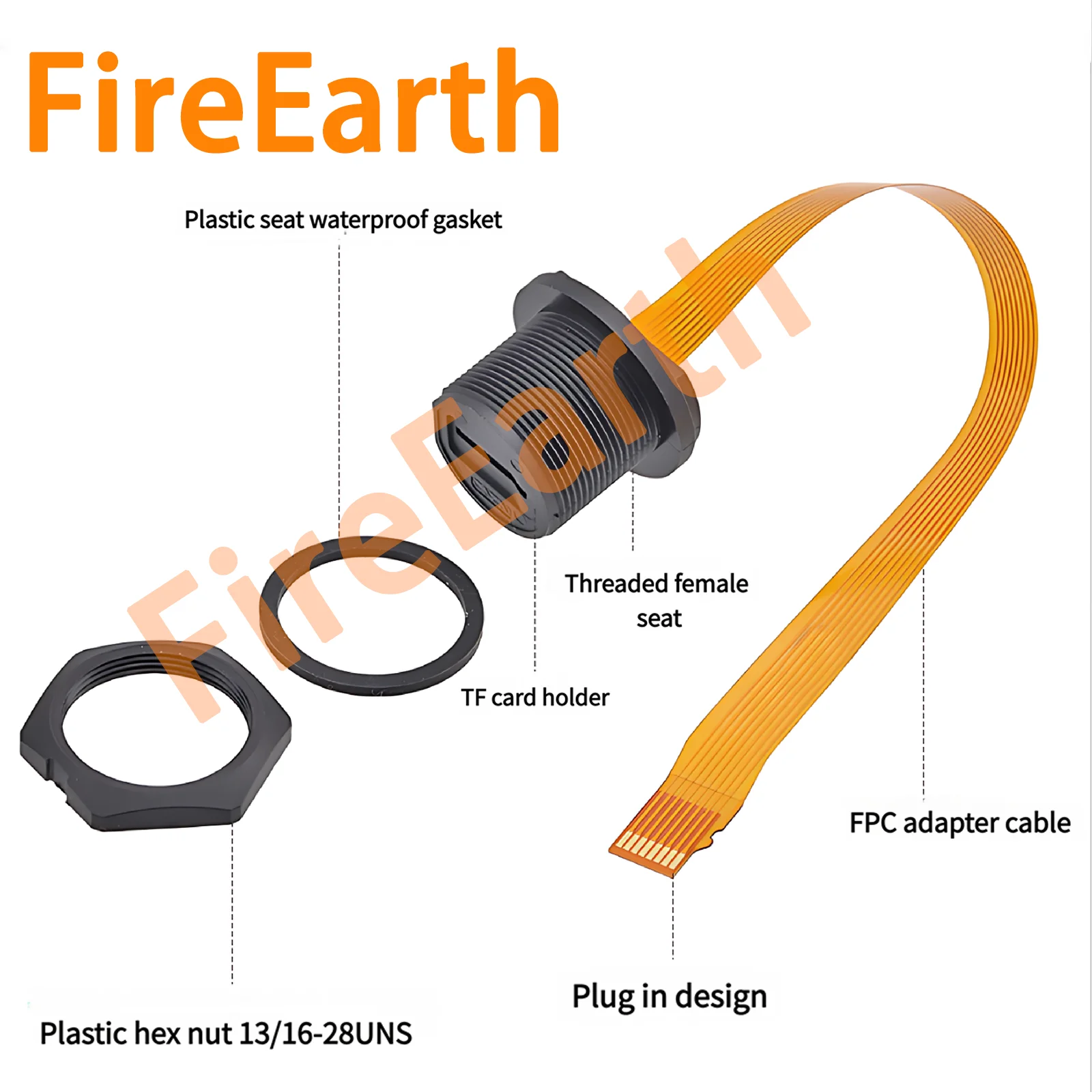 Micro Sd/TF Card Extension Cable IP67 Waterproof TF Socket Flex FPC Extender Connector For Cabinet Chassis Case Frame