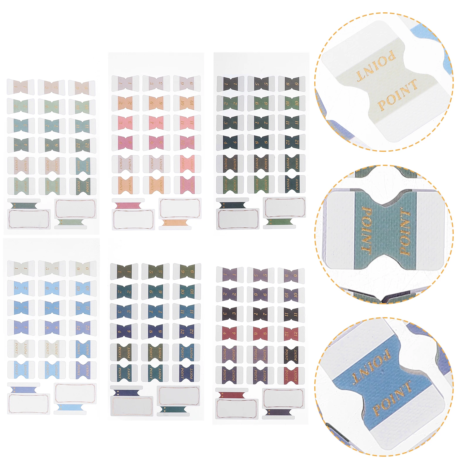 6 Sheets Bookmark Stickers Planner Month Index Tabs Monthly Major with Page Markers Paper Annotating Annotation
