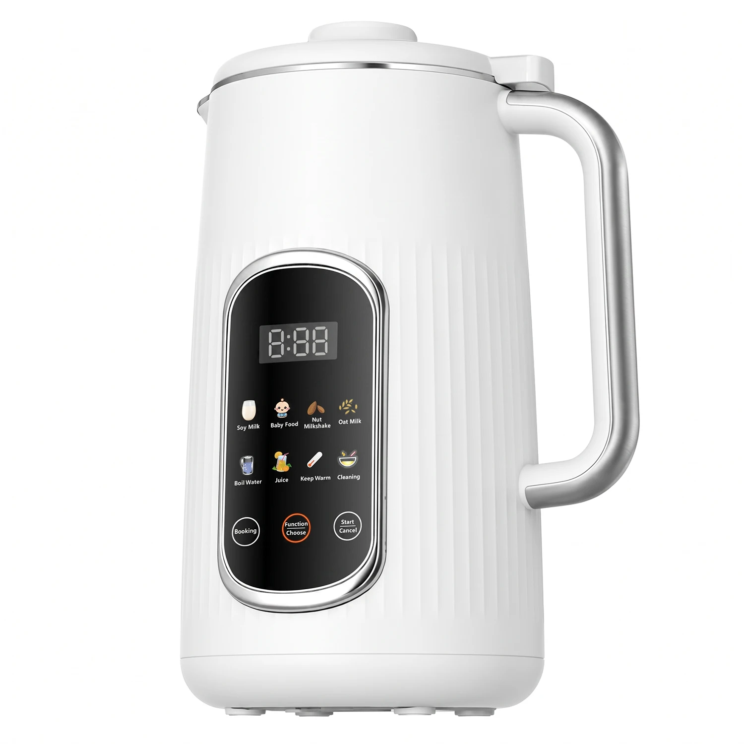 （ stainless steel inner lid）8 in 1 Nut Milk Maker Machine, 42oz IMD Screen Almond Milk Maker, Soy Milk Maker with Self-Cleaning, Delay Start, Keep Warm, Boil Water, Automatic Plant-Based Milk Blender for Soybean, Oat, Coconut/soy milk maker