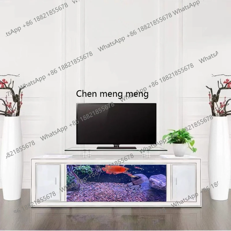 TV cabinet, fish tank, living room, household, glass large aquarium, ecological self-circulation, no water change