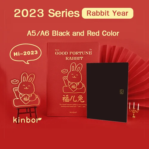 Kinbor-2023 A6 A5 타임 플랜 플래너 일일 학습 노트 224 매, 데일리 PU 가죽 커버, 오피스 스쿨 문구 