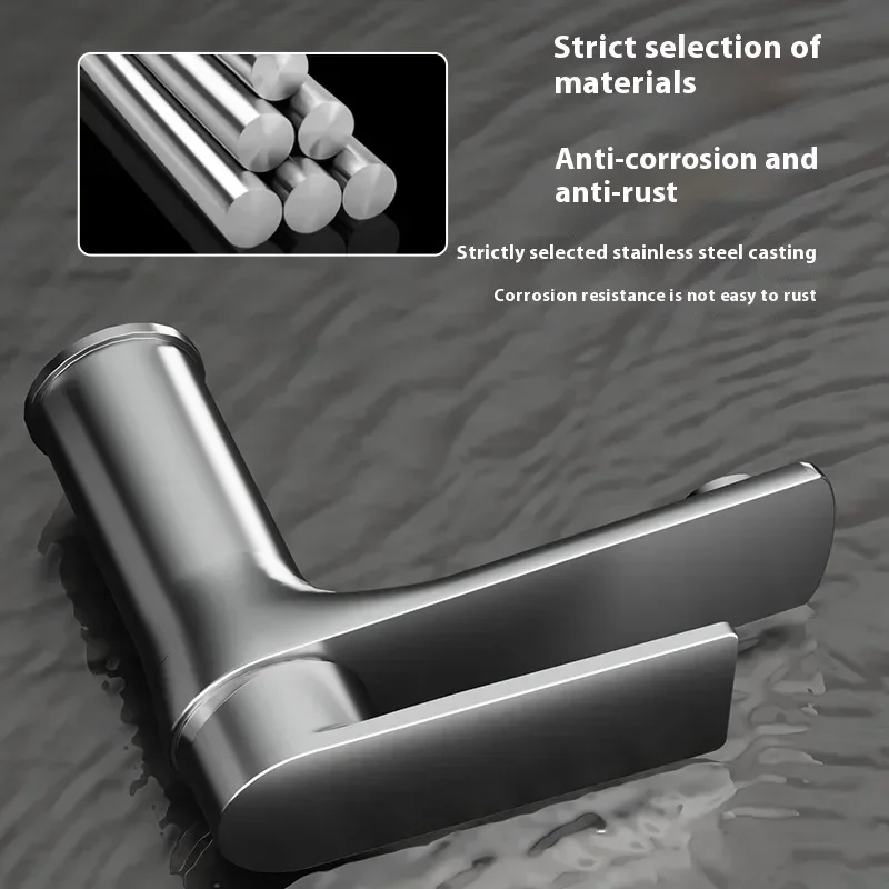 Home  Bathroom Wash Basin Faucet With Gray Stainless Steel Sink Water Hot And Cold Gun Home Kitchen Bidet Cabinet Mixer