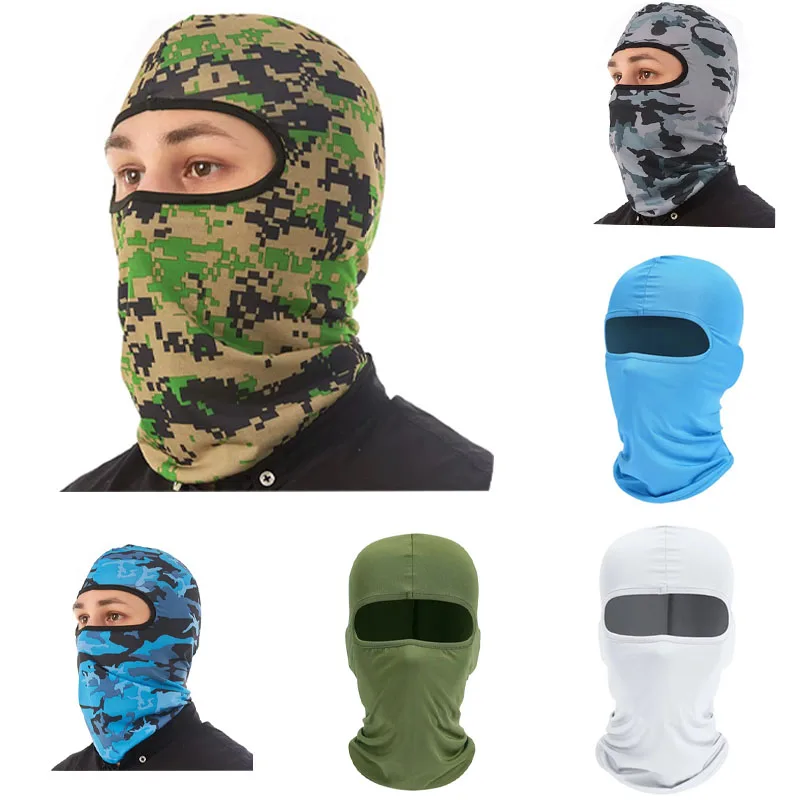 1/2 Uds gorra de ciclismo para hombre pasamontañas máscara de esquí de cara completa capucha senderismo Camping caza gorra táctica Airsoft sombreros para bicicleta polaina para el cuello