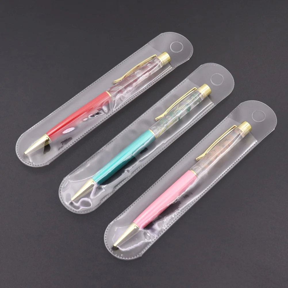 Pen Case Plastic Pencil Bag Packing Pouch Storage Transparent Gift Packaging Bags