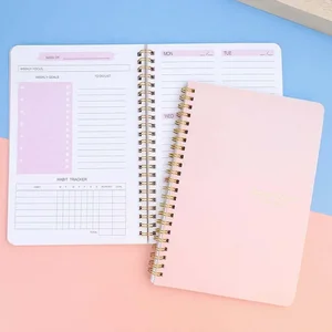 A5 Weekly Planner Boil Daily Planner Simple Stylish Notebook portátil Portable para la Oficina de la Escuela de Estudios Nota Presupuesto Presupuesto Planificador mensual 10 Mejores planificador de ADHD de ventas - №8